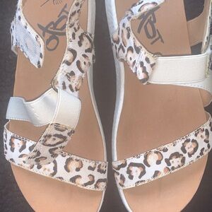 OTBT Leopard and Cream Sandals
